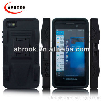 Combo sport car shape cell phone case for blackberry Z10 with stand